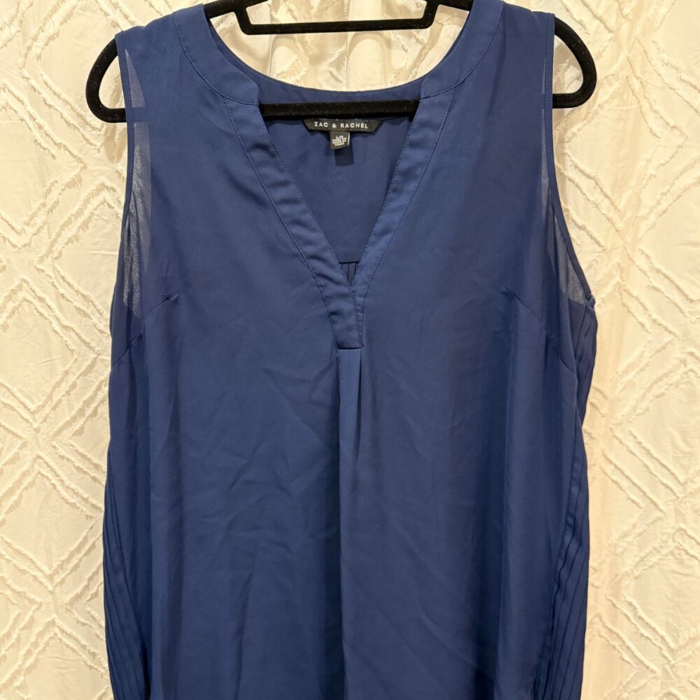 Zac & Rachel Navy Blue Long Tunic Tank Top